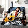 Elvis Presley Guitar Performance Four Seasons Blanket Customized With Your Name Lightweight And Warm Perfect Gift For Home Office Camping Sofa Travel