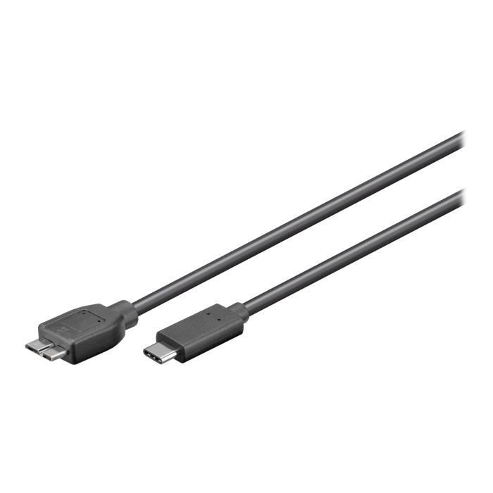 Câble usb de type-c goobay - micro-usb type b (m) vers usb-c (m) - 60 cm - connecteur c réversible