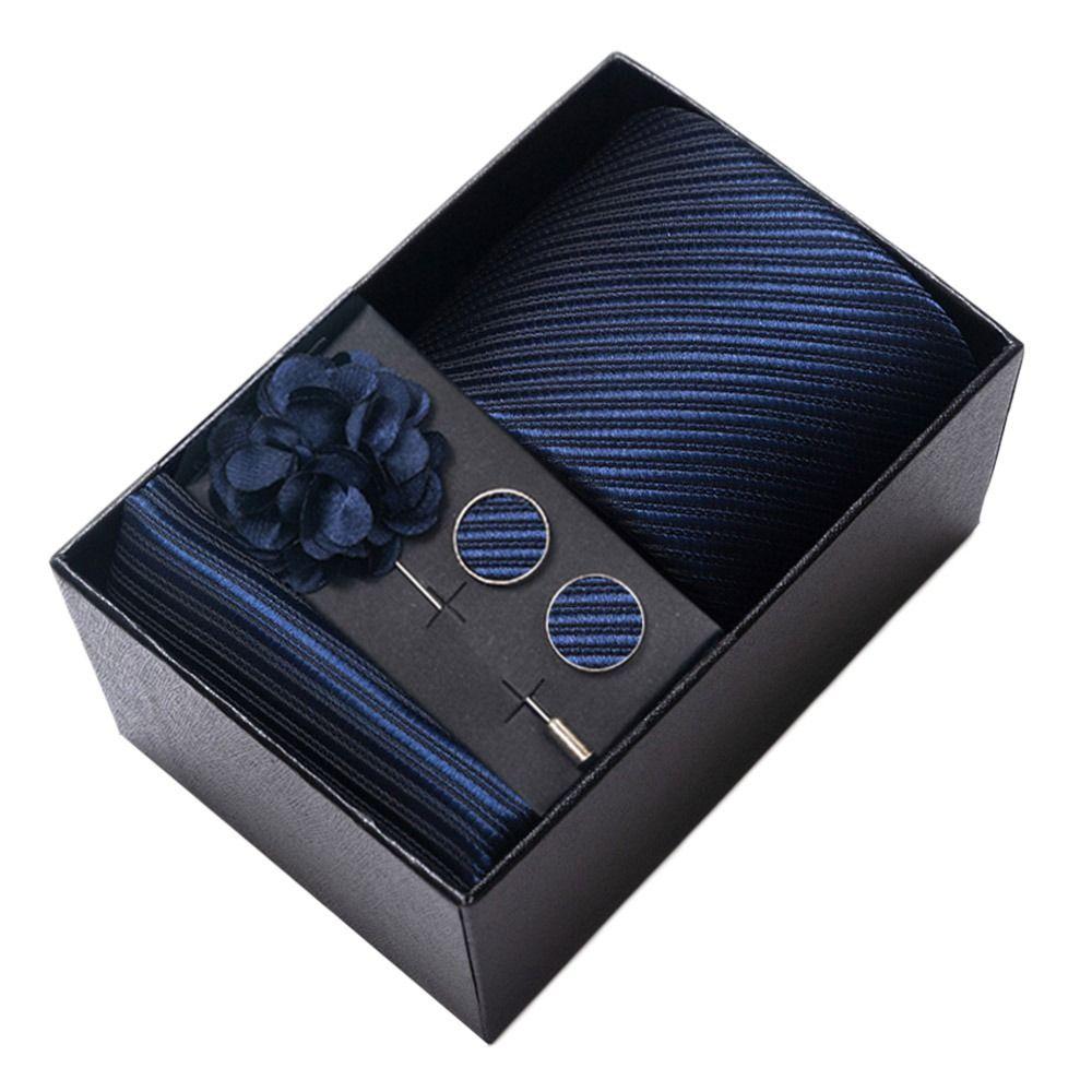 4Pcs/Set Luxury Hanky Cufflinks Paisley Men's Suit Lapel Flowers Pocket Square Groom Formal Suit