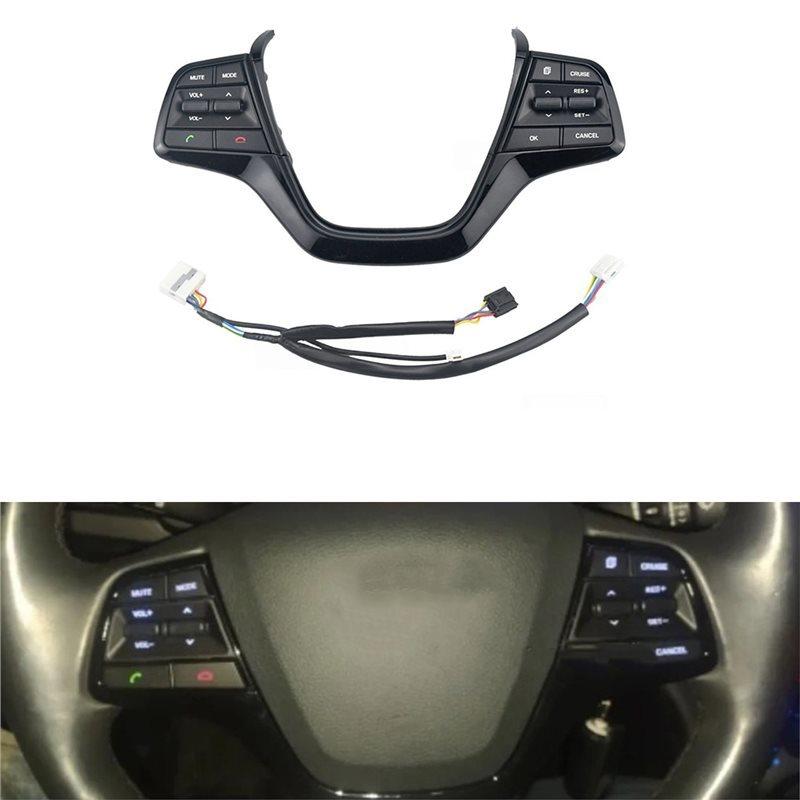 For Elantra 2016- 1.6L Car Multifunctional Steering Wheel Control Switch Set Cruise Volume Telephone Button