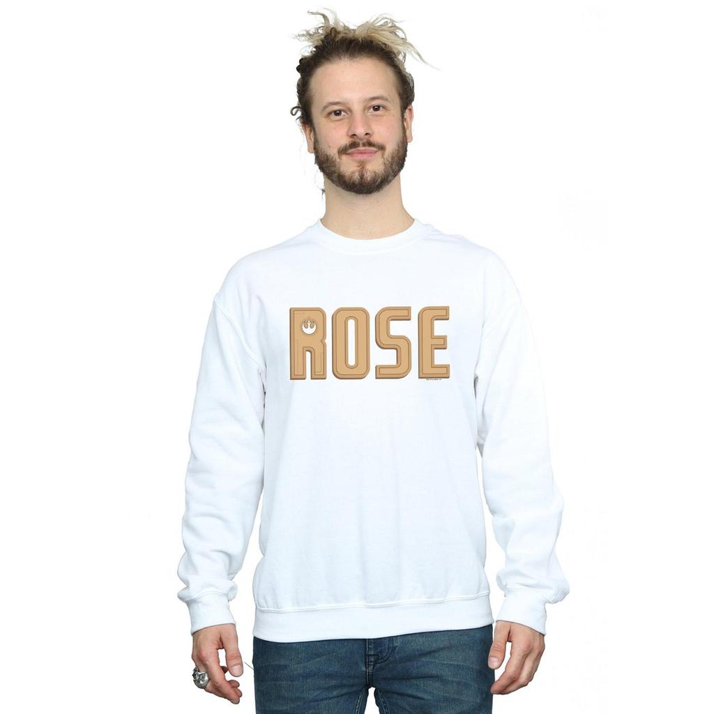 Star Wars Mens The Rise Of Skywalker Rose Text Logo Sweatshirt