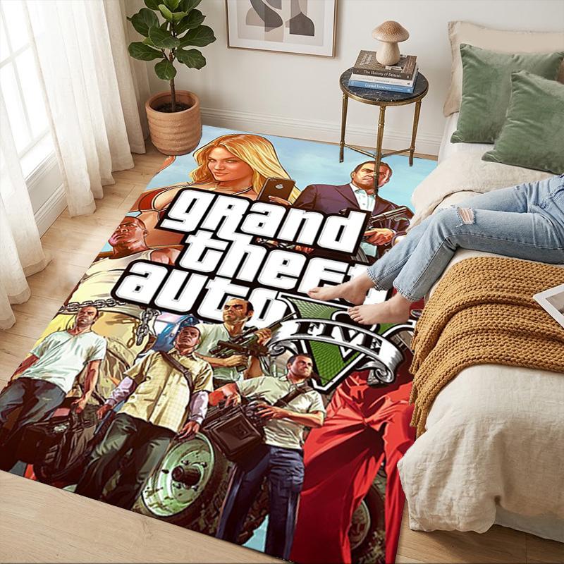 Gta V Cover Living Room Non-Slip Area Rug Soft Carpet for Bedroom Game Playroom Sofa Office Home Decor Doormat Christmas Gift C9211785
