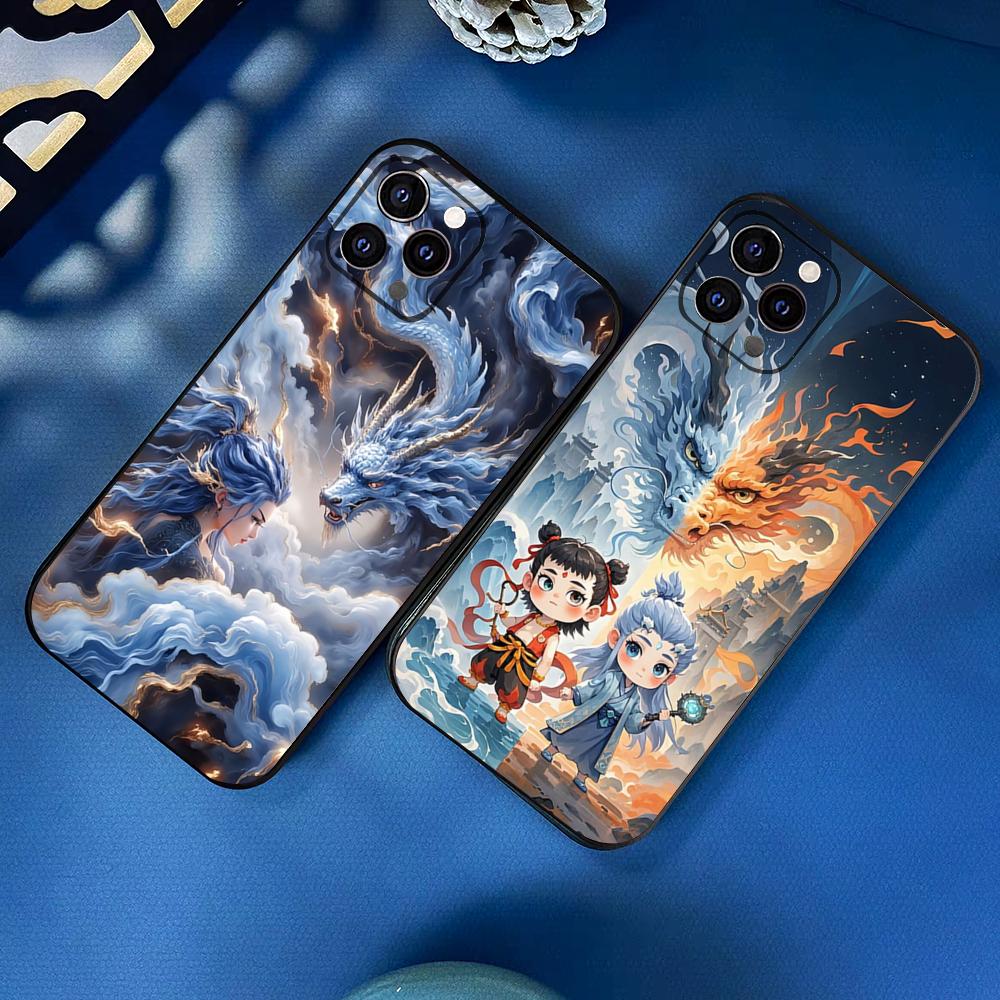 Chinese Movie Nezha Phone Case For IPhone 17 Pro Max 16 15 14 Pro Max 13 11 X Xs Xr 8 7Plus Silicone Cover