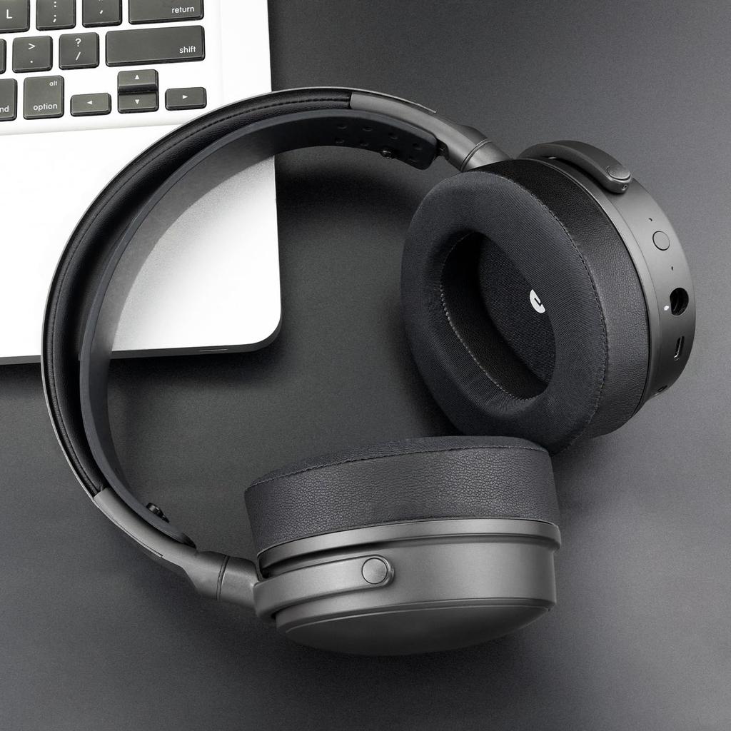 SOULWIT Cooling Gel Ear Pads Compatible with Audeze Maxwell Replacement Ear Cushions with Foam Ear Ice Silk Head Cooling Earmuffs Black Headset,