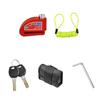 Motorradalarm Scheibenbremsenschloss-Kit Motorradschlösser Diebstahlschutz Sicherheit Radscheibenschloss Kabel Schlüssel & Tragetasche Set
