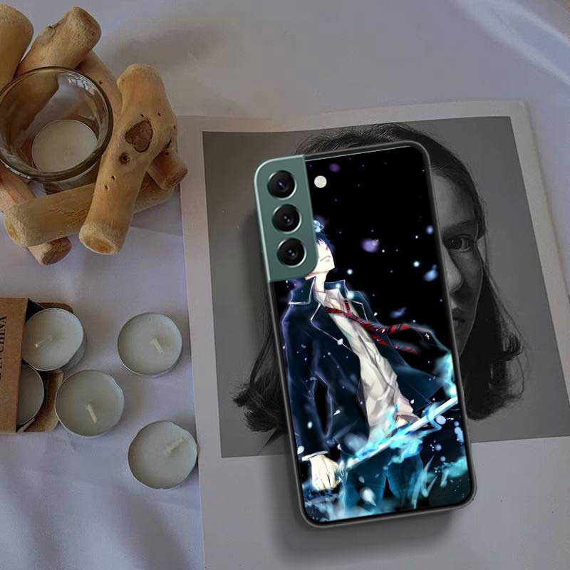 Anime Ao no Exorcist Okumura Rin Phone Case For Samsung Galaxy S22 S25 Ultra S21 S10 Plus S26 Edge S20 S23 S24 FE Cover Sili