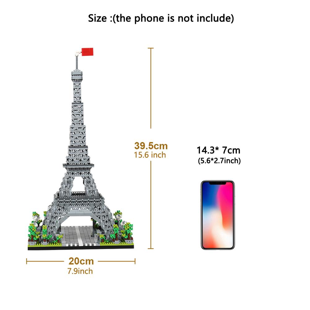 France Pride Paris Eiffel Tower Micro Mini Building Blocks 3 Size Choice Adult Puzzle Toy Kit Assemble Brick Gift Architecture Model