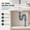 35-80cm Expandable ABS Drain Pipe Flexible RV Greywater Hose with Odor-Proof Seal