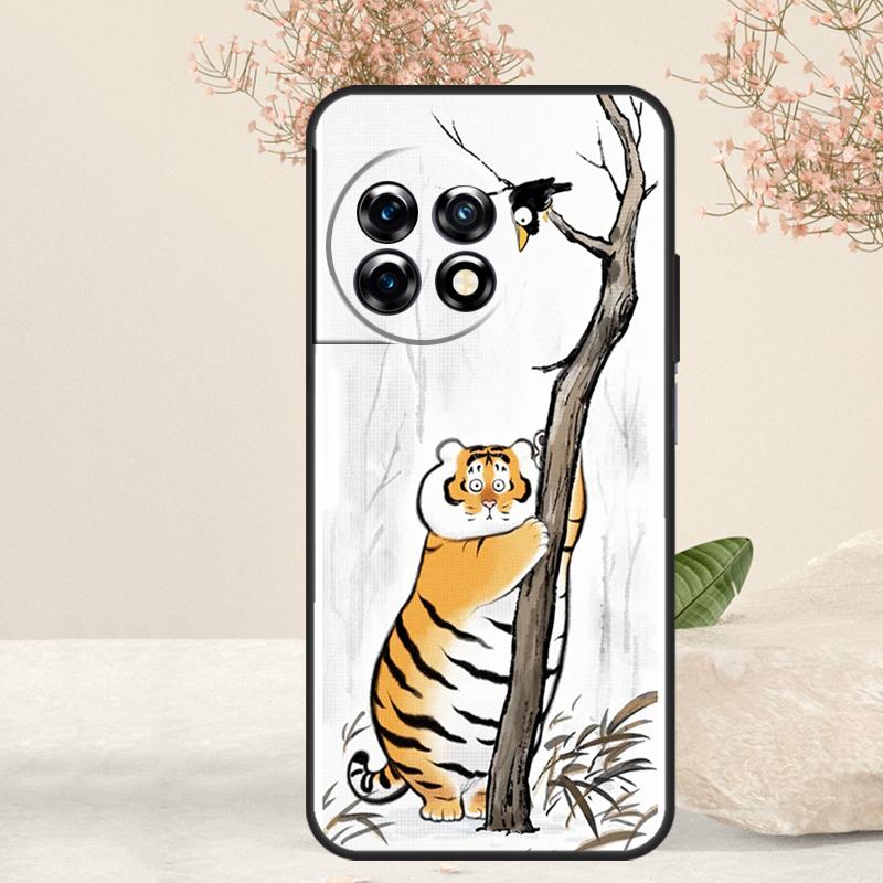 Cartoon Fat Tiger Case For OnePlus 15 R 13T 13 13R 12 12R 11 10R 10T 10 Pro Nord 5 CE 4 2 3 Lite N20 N30 Cover