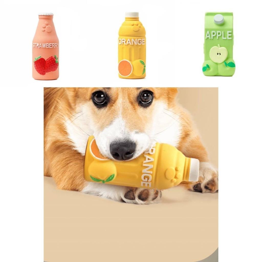 Langlebiges und lustiges Latex-Haustierspielzeug mit quietschendem Getränkeflaschen-Design
