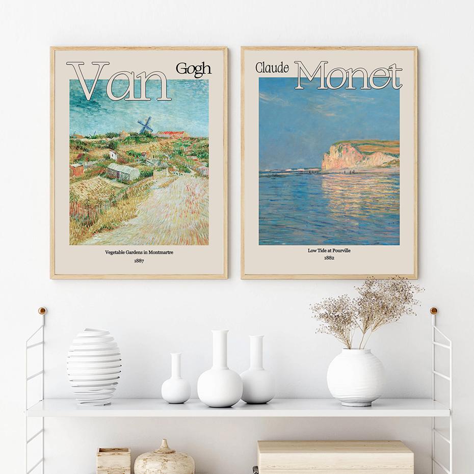 Vintage Van Gogh Stjärnenatt Poster Abstrakt Matisse Monet Picasso Dekorativa Målningar Canvas Väggkonst Bild Rum Heminredning