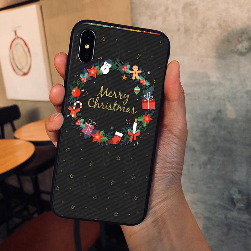Merry Christmas Phone Cases For iPhone 11 Pro Max 7 8 6 6S Plus 5 5S 12 Mini Santa Claus For iPhone XR X XS Max TPU Cover Shells