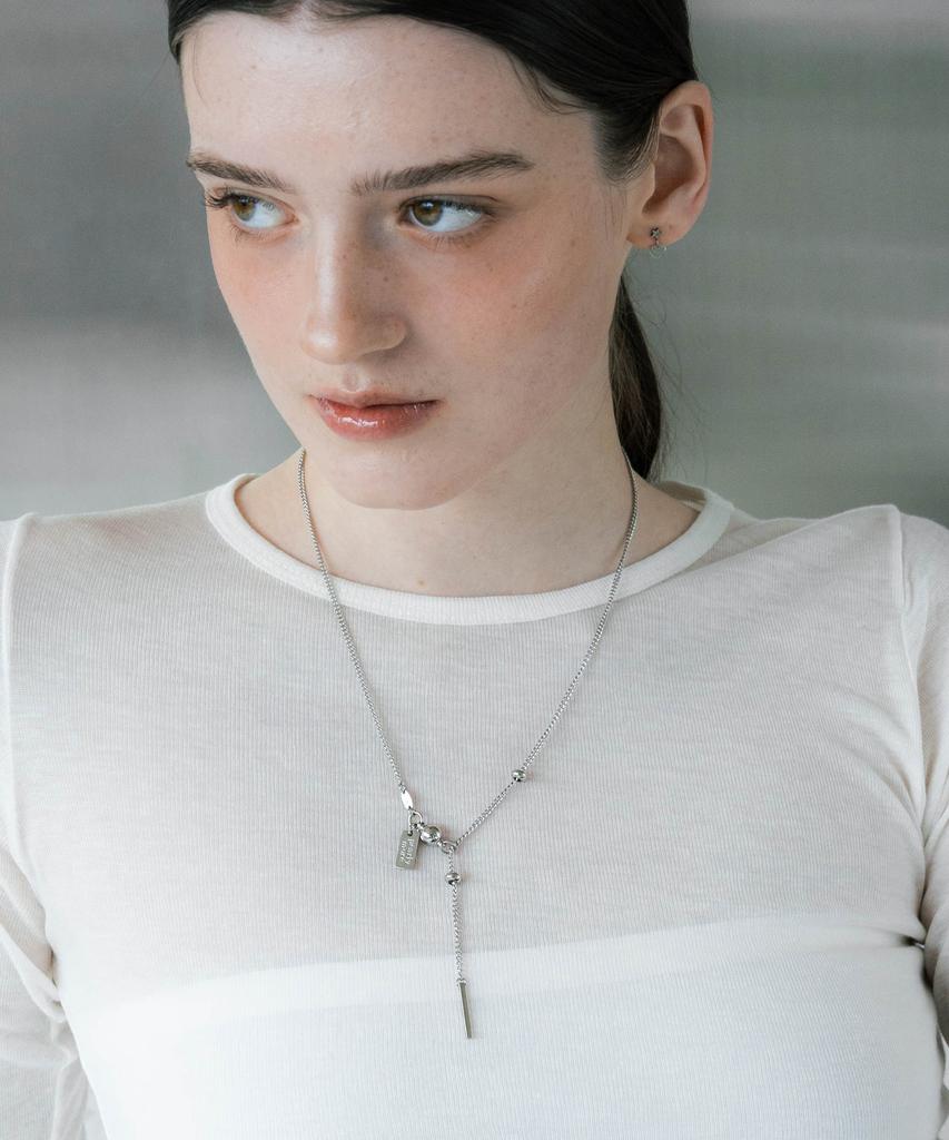 Pearly More Drop Chain Magnet Necklace_Pm24N015Ss