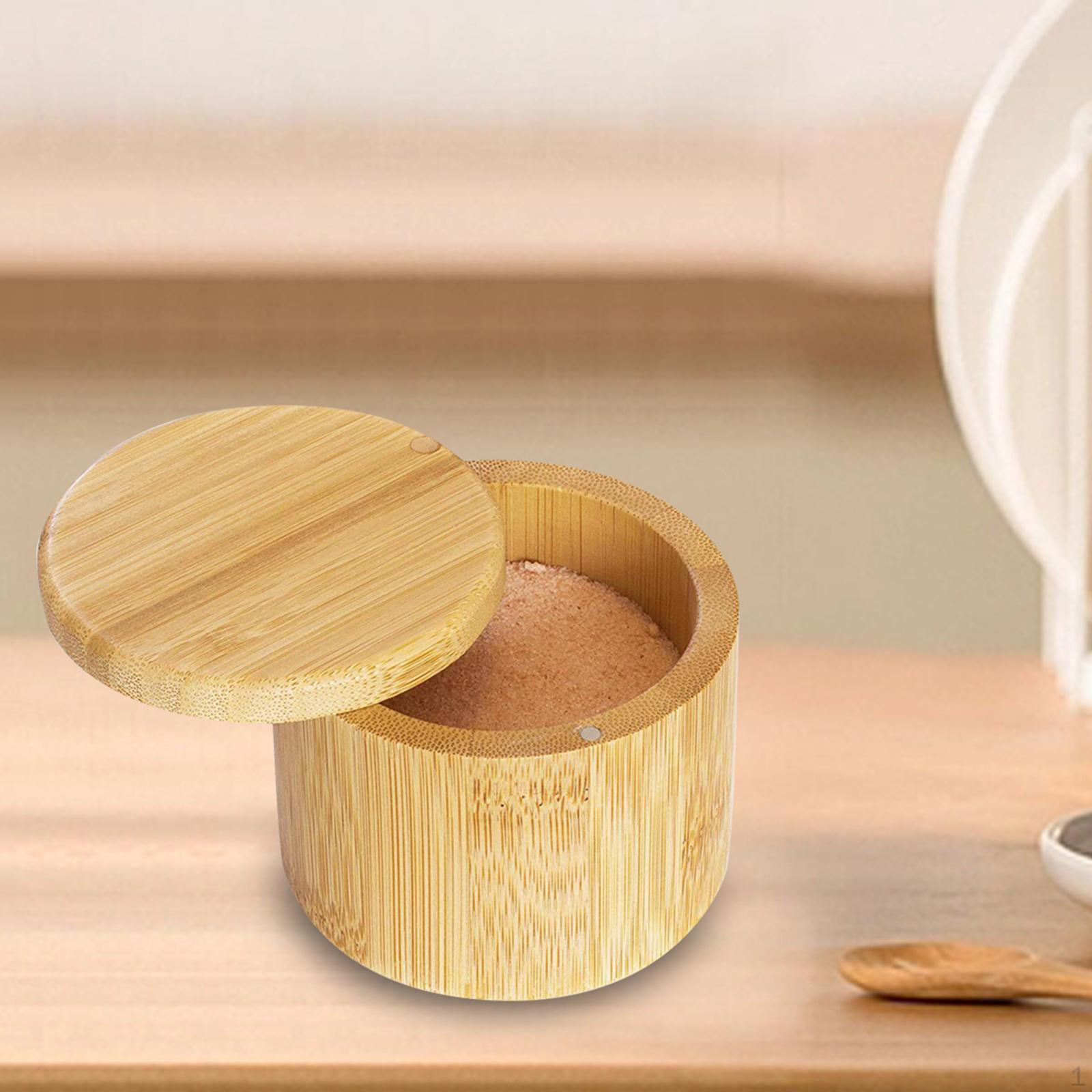 

Бамбуковые банки для специй, кухонная канистра, контейнер для хранения еды, контейнер для приправ, коробка для приправ для ресторана Single Grid