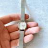 Used SEIKO Seiko 3421-5000 Ladies Watch Quartz Silver Dial Oval Working Vintage