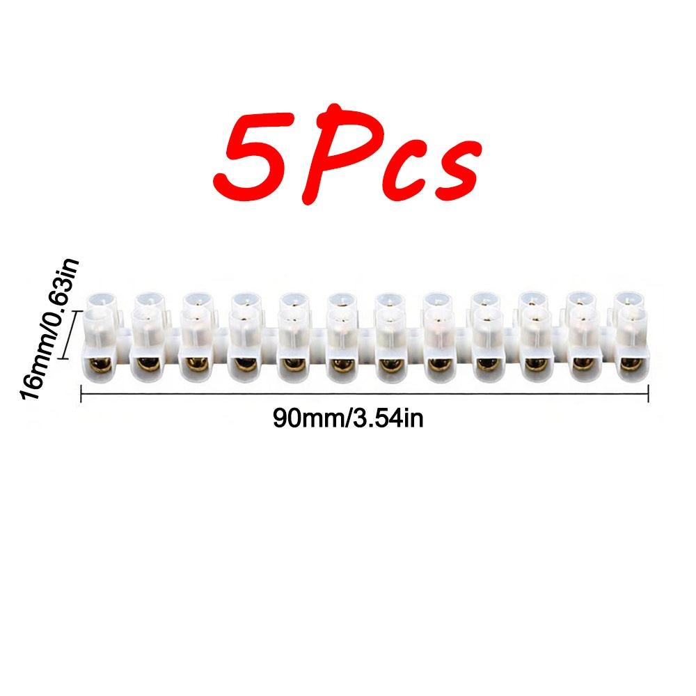 5Pcs Insulated Housing Wire Connector Block Screw Connection Screw Terminal Block  Electrical Wiring