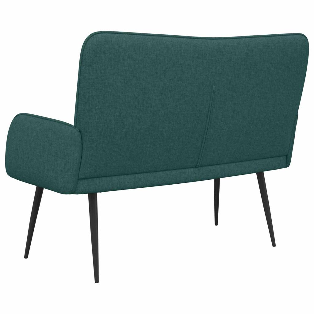 2 Seater Sofa Dark Green 115 x 61 x 87 cm Fabric