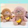 Banana Colorful Monkey Plush Toy Collection In Pink And Brown For Birthday Gifts