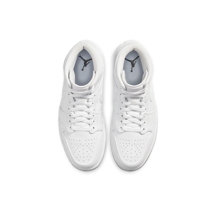 New JORDAN 1 Mid Triple White 2020 554724-126