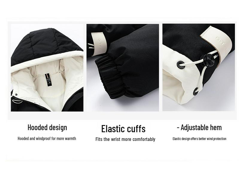 Men's Hooded Down Cotton Bread Jacket - Trendy Casual Coat for Students and Couples