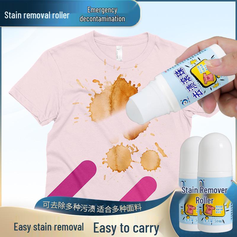 Lemon Scented De-Greasing Stain Remover Rollerball for White Clothes and Jackets (No-Wash Needed)
