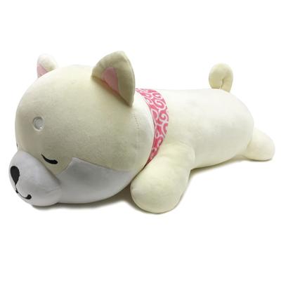 Traveling Mameshiba Body Pillow, Cushion, Body Pillow, Soft and Fluffy, Cute Dog Figurine, Shiba Inu, Mameshiba (White, Mameko)