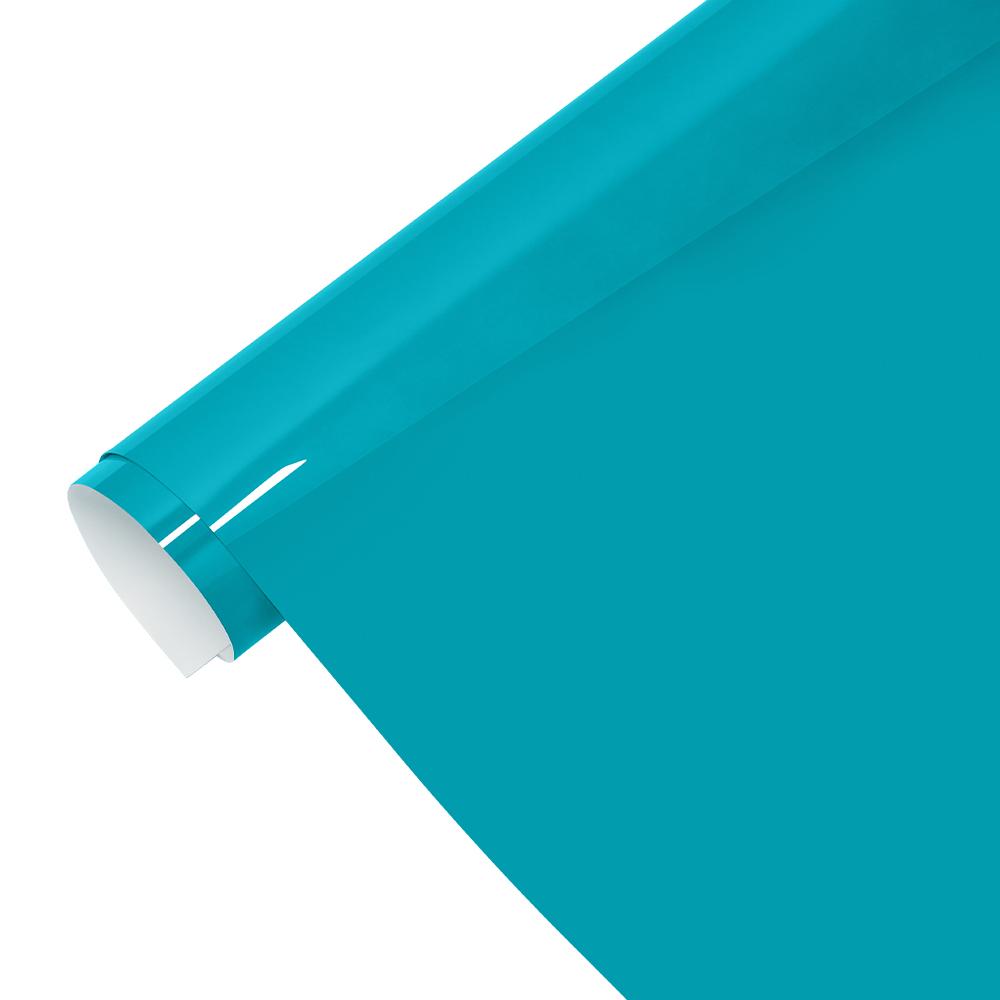 PET Ultra Gloss Miami Blue Car Vinyl Wrap Roll Film Vehicle Body Self Adhesive Decal Car DIY Decoration Accessories Air Release