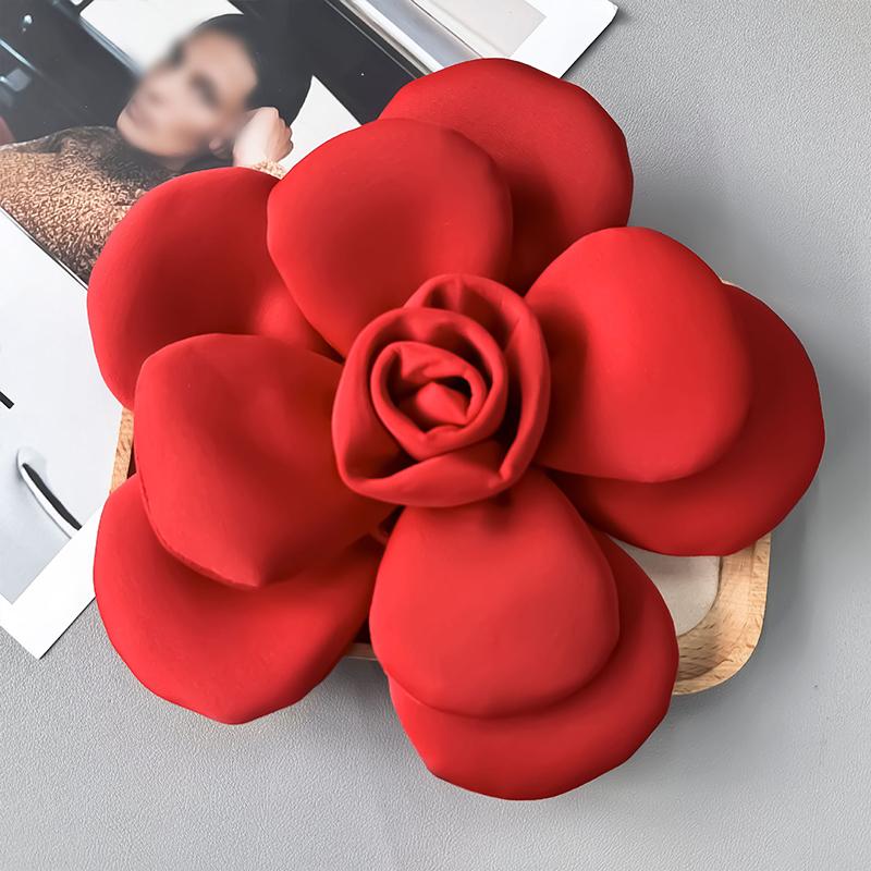 3D Flower Petal Applique Dress Garment Accessories Camellia Flower Patches Handmade Clothing Dress Decoration Corsage