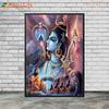 Shiva Hinduism Goddess of India Wall Art Canvas Painting God of Destruction Wall Pictures For Living Room Nordic Poster Unframed