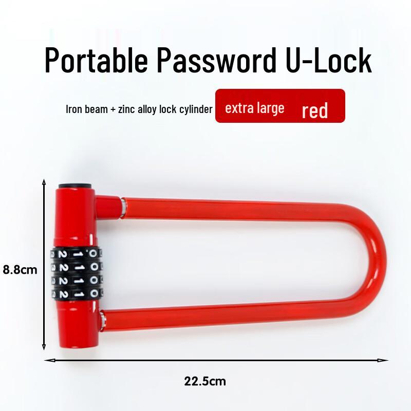 Heavy-Duty Anti-Theft Bicycle U-Lock