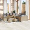 14-Piece Garden Sofa Set with Cushions In Beige Synthetic Rattan 3362332