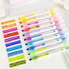 10pcs Double-ended Magic Color Changing Highlighter Pen Set Student Diary Scrapbook Painting DIY Making, Office Cute Stationery