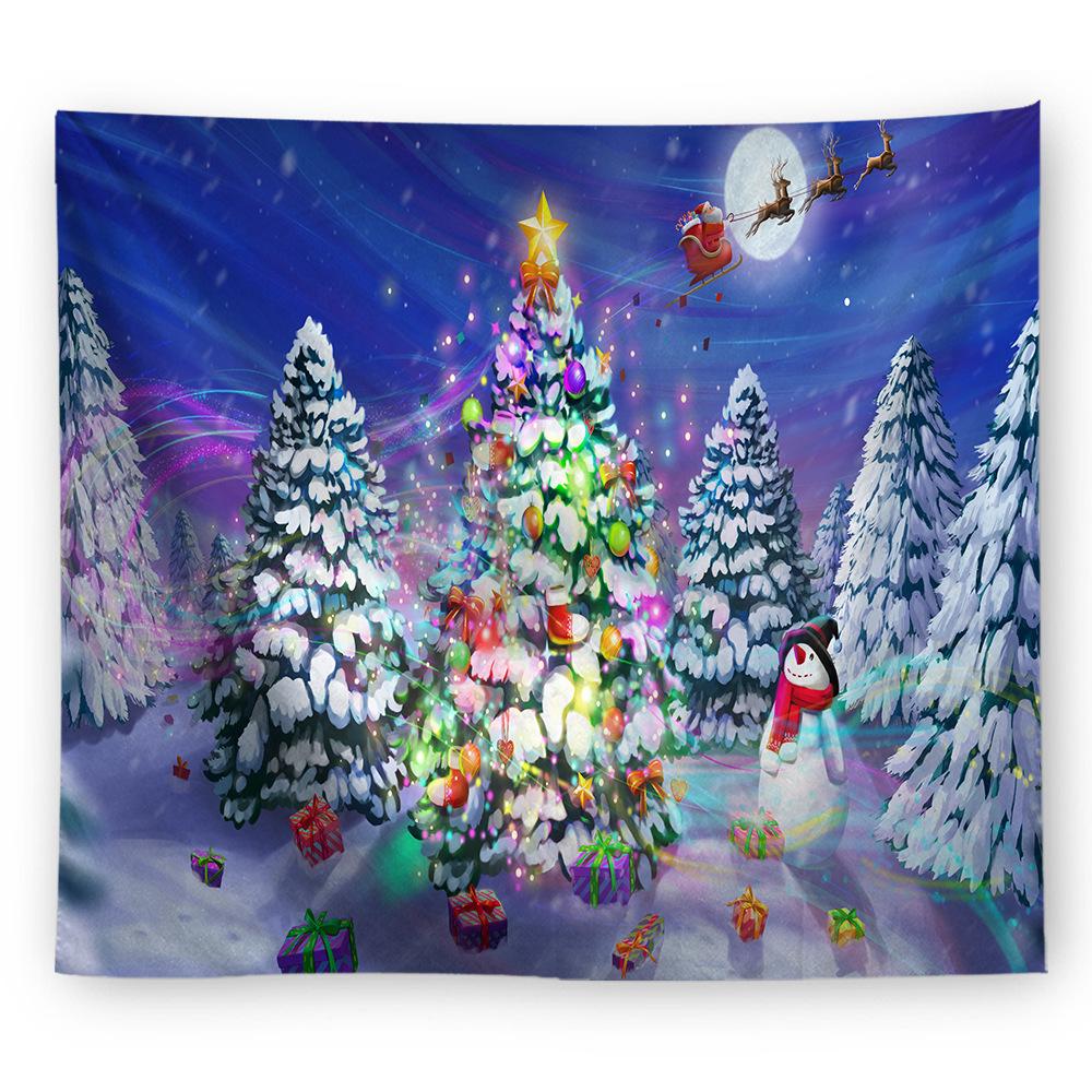 Europäische und amerikanische Weihnachten gedruckt Wandteppich Teppich Malerei Hintergrund Malerei hängenden Stoff