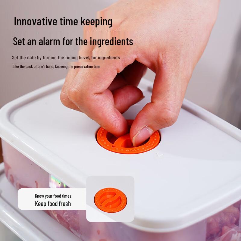 RuHan Stackable Refrigerator Storage Box with Timer