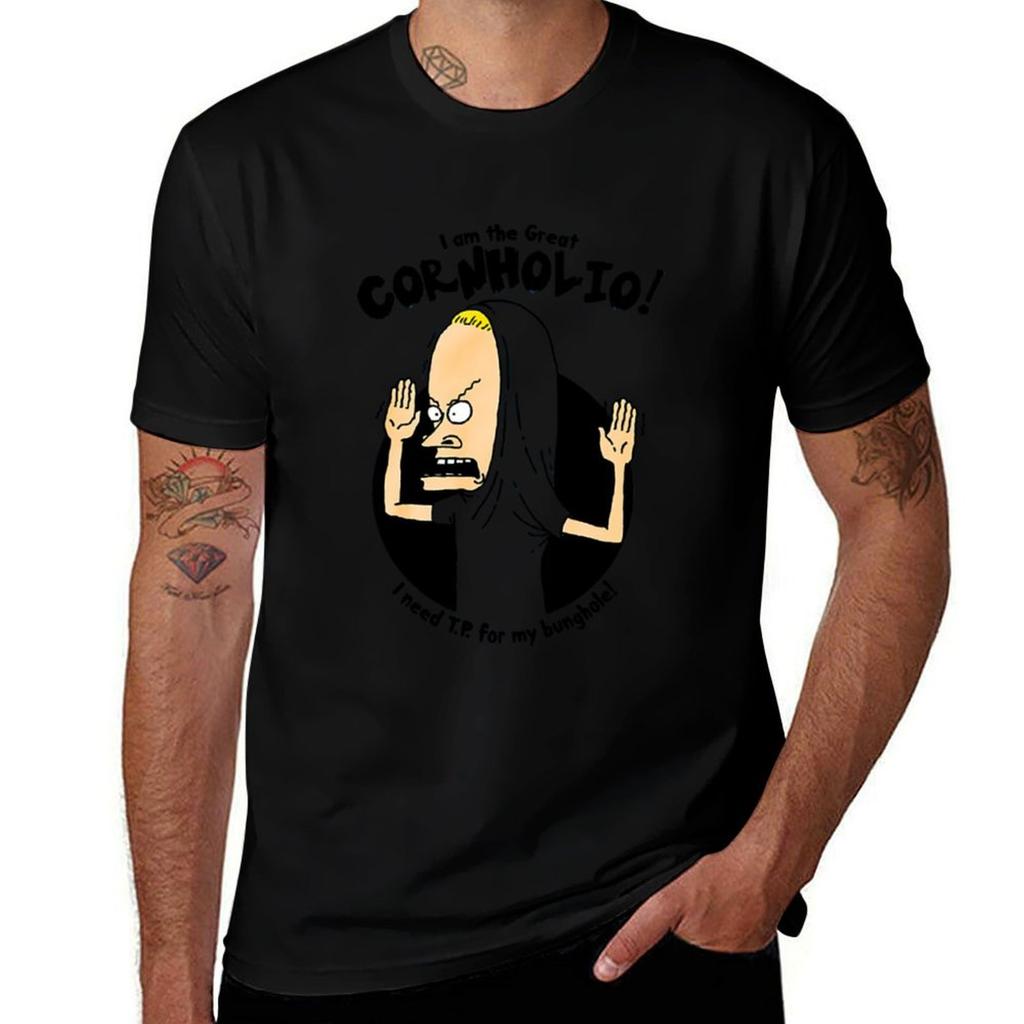 Der Große Cornholio Gruselige Kunst Geschenk T-Shirt T-Shirts Für Unisex Grafik Vintage T-Shirt