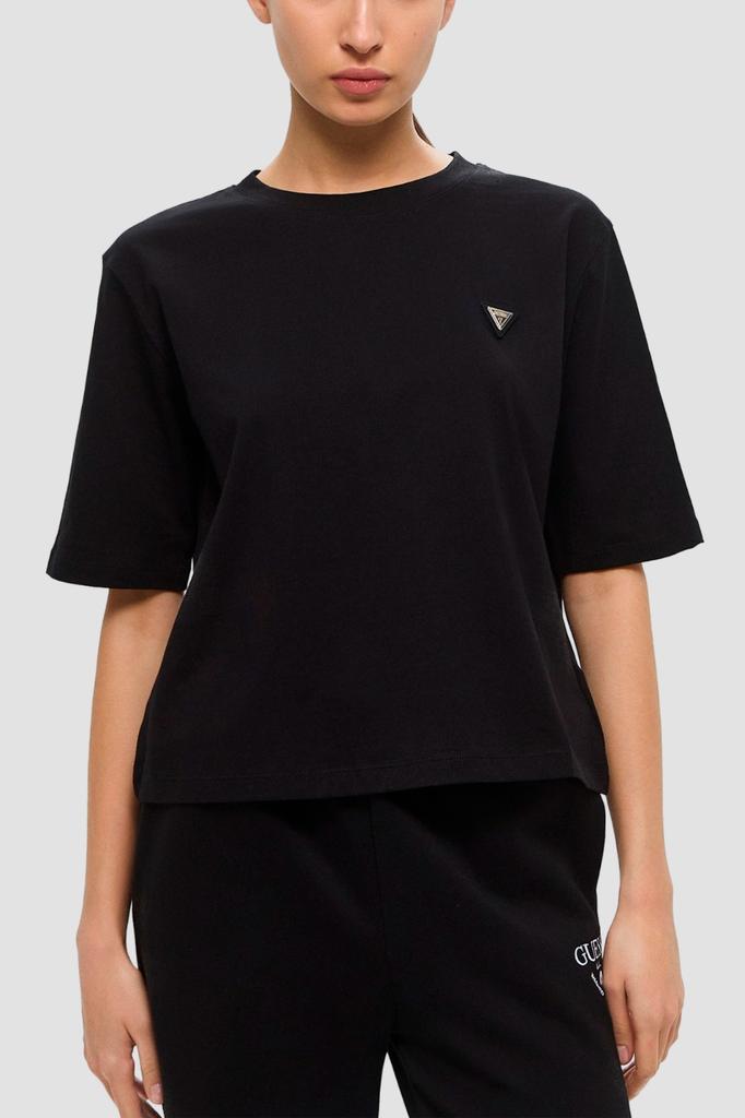 Guess Czarny Bawełniany T-Shirt Damski Colette Boxy S