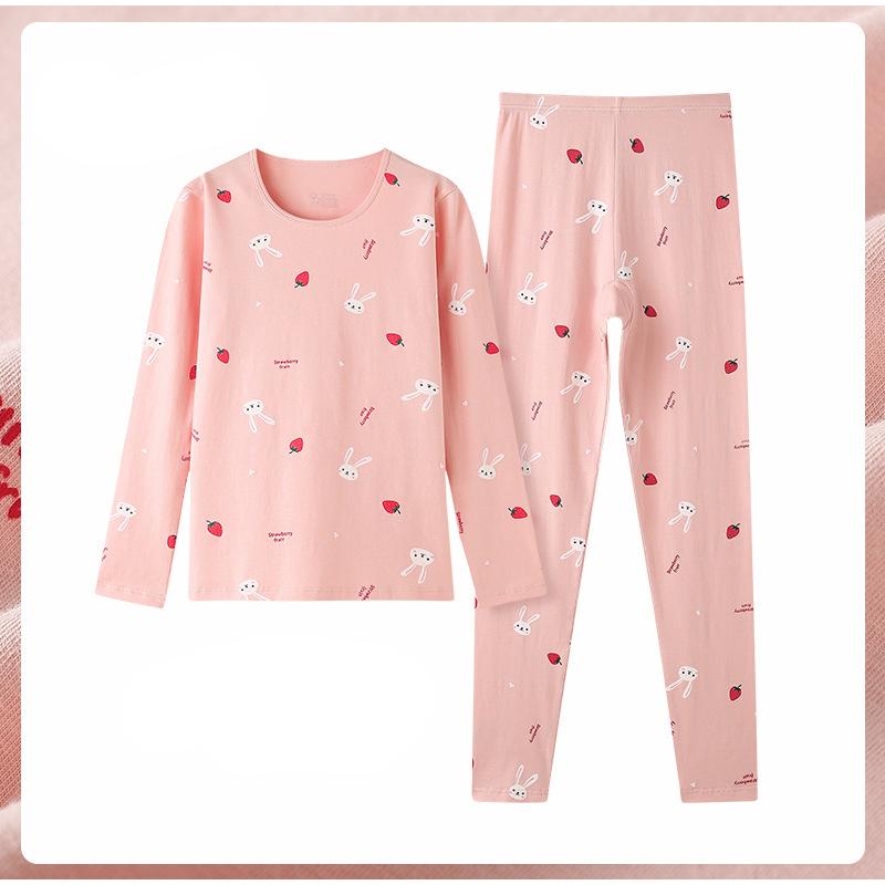 Осенне-зимний хлопковый цветочный женский термобелье с принтом — фото 18