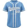 Men's and Women's Fashion Baseball Jerseys, Hip-hop Sports Buttons, Cardigan, Striped Letter Print Short-sleeved Top