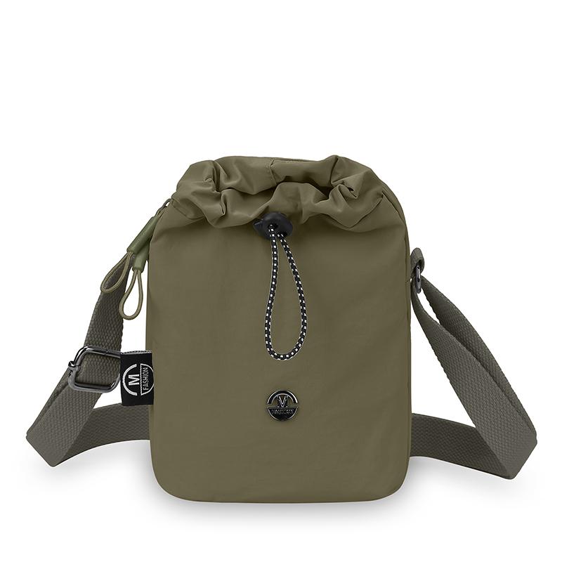 Commuter Kettle Shoulder Bag Women's Lightweight Outdoor Sports Mobile Phone Crossbody Bag Drawstring Small Square Bag