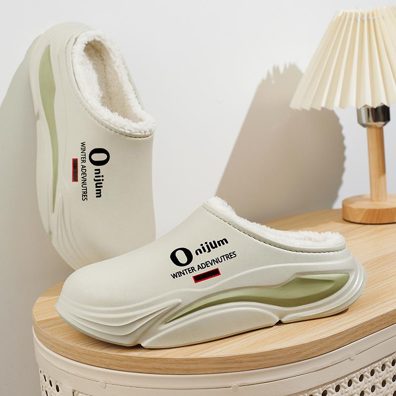 Neue Winter Herren Warme Hausschuhe Baumwollhausschuhe Outdoor Indoor Baumwollschuhe Wasserdicht Herren Bequeme Zuhause Schlafzimmer Plüschhausschuhe