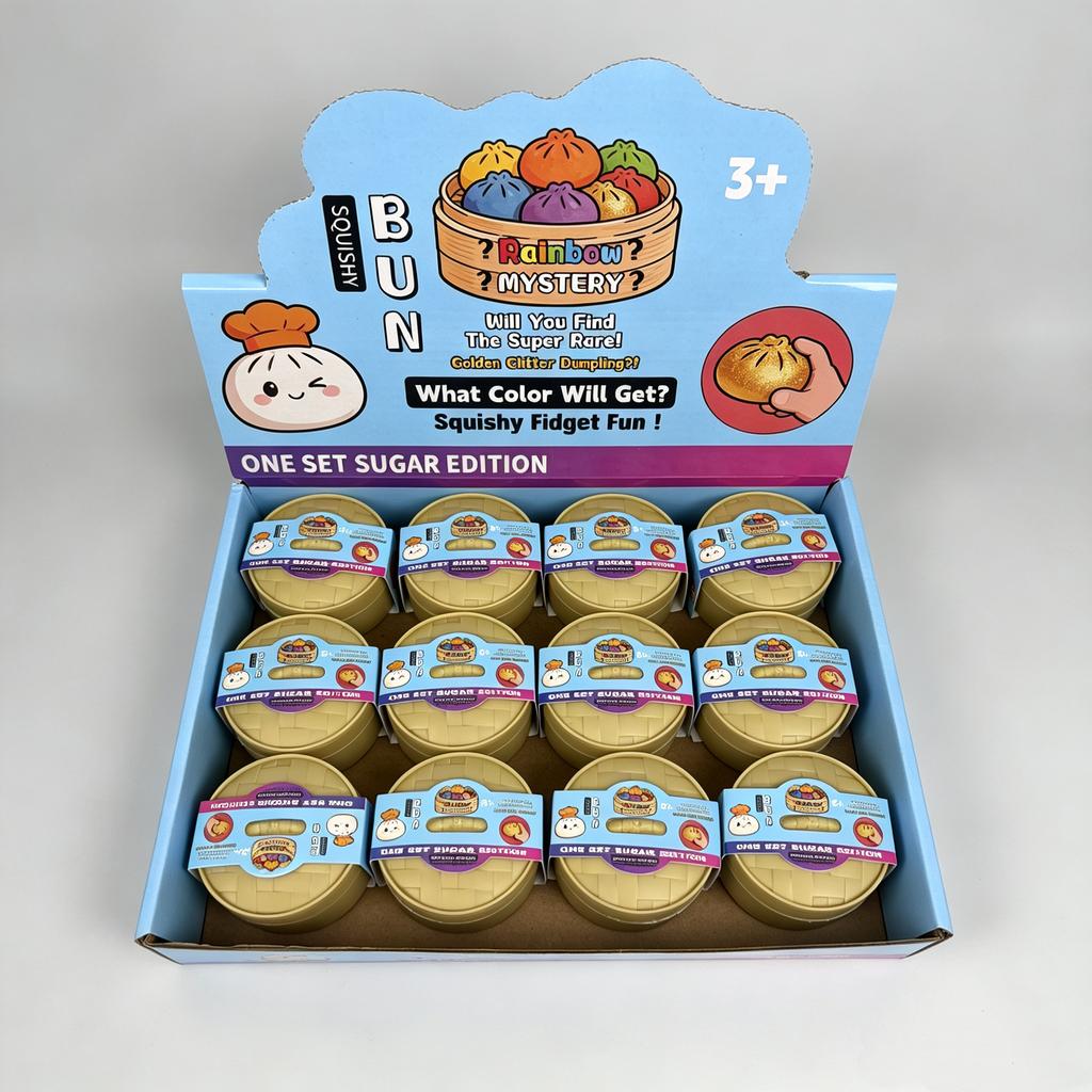 Colorful Simulated Steamed Bun Squishy 1-6pcs with Dumpling Sensory Squeeze Figure for Stress Relief Charming Look