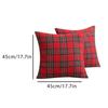 2pcs Christmas Plaid Pillow Cover Classic Red Checker Pillowcase Household Pillowslip for Home Decor Holiday Living Room Bedroom Gift