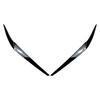 Gloss Black Headlight Eyebrow Eyelid Trim For BMW 5 Series G30 525i 530i 2017-23