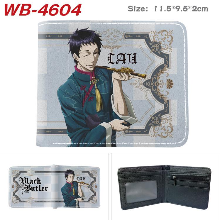 Black Butler Anime Short Bi-Fold Leather Wallet Full Color Print Card Holder Coin Purse