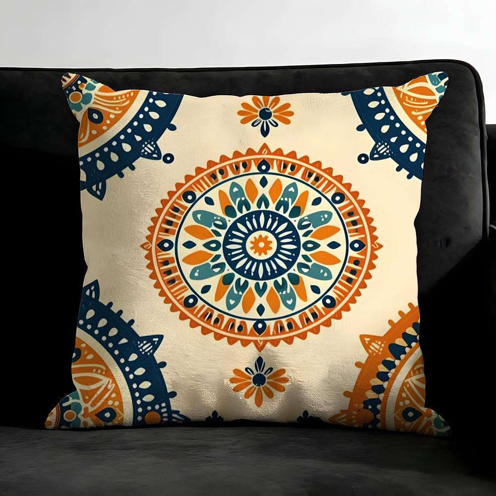 Bohemian Style Cushion Cover Pillowcase Ultra Soft Skin Friendly Fabric Cloud Like Comfort & Concealed Zipper
