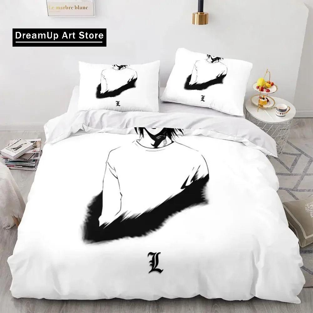 3D Print Anime Death Note Bedding Set Single Twin Full Queen King Size Bed Set Adult Kids Bedroom Duvet Cover Sets Home Textiles