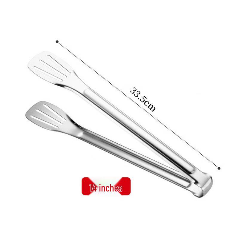 Thickened 304 Stainless Steel Multi-Purpose Tongs: Ideal for Grilling, Bread, and Steak