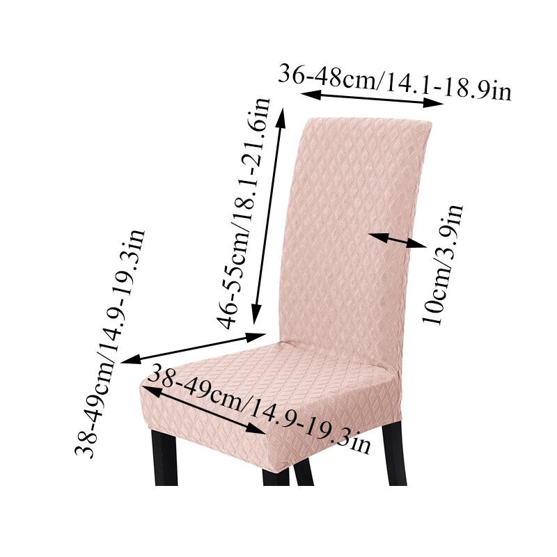 Solid Jacquard ChairCover Stretch DiningRoom Office Banquet Housse Chair Cover