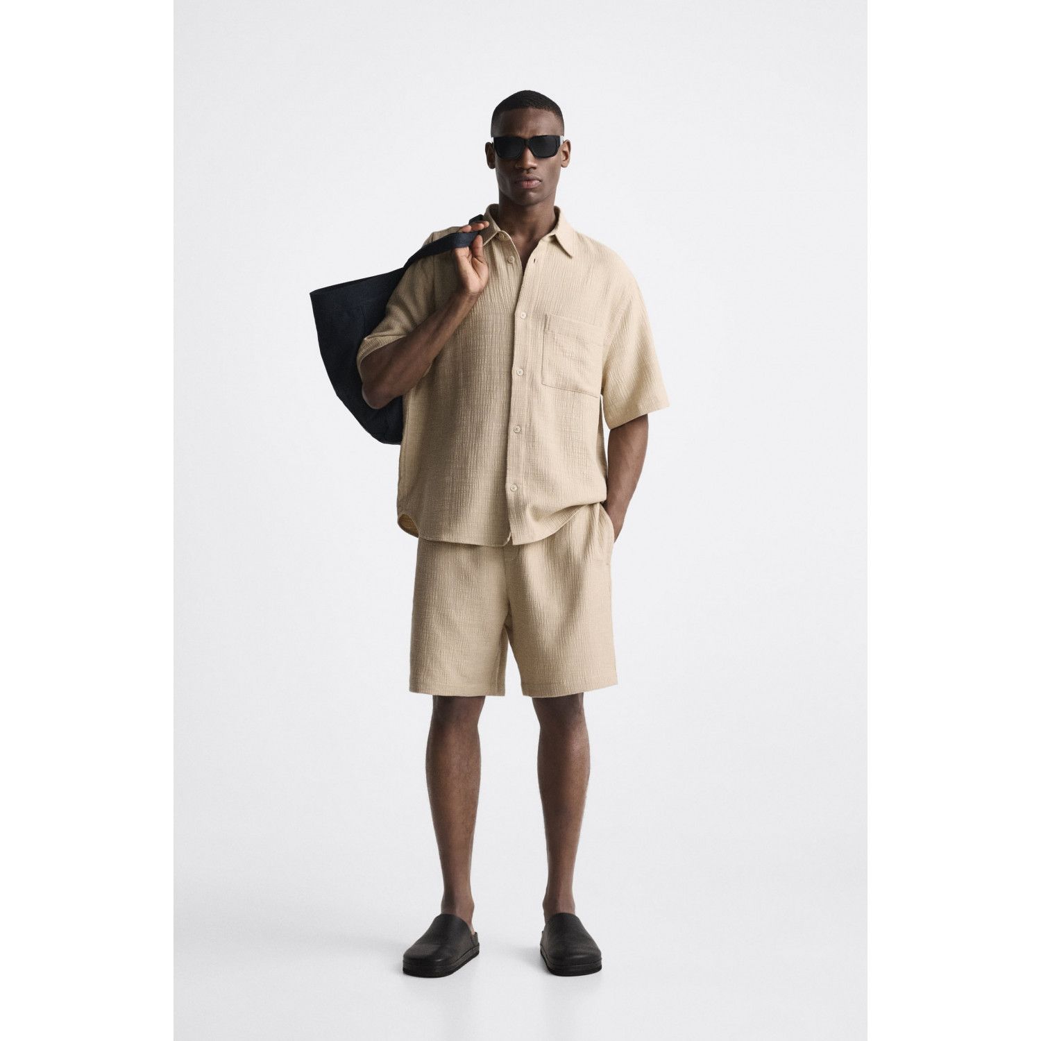 

VISCOSE - COTTON BERMUDA SHORTS