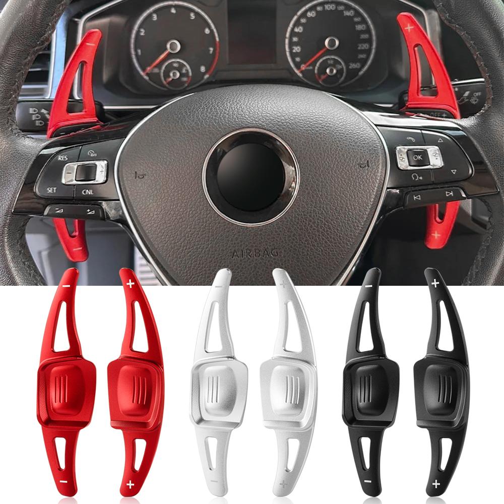 2 Stück Automobil-Lenkrad-Schaltwippen Stabile Aluminiumlegierung Für Vw Tiguan Vom C-Trek Golf 8 Mk8 Montage Teile